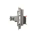 Simon Basic WMUG-01000x-J011 Gniazdo głośnikowe 1-krotne z polem opisowym (moduł). Przekrój przew. dla wejścia i wyjścia 2,5 mm2. Mocowanie na łapki i wkręty; stal inox