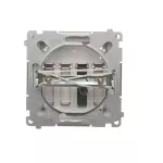 Simon Basic WMUG-01000x-J011 Gniazdo głośnikowe 1-krotne z polem opisowym (moduł). Przekrój przew. dla wejścia i wyjścia 2,5 mm2. Mocowanie na łapki i wkręty; stal inox