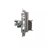 Simon Basic WMUG-04000x-J011 Gniazdo głośnikowe 4-krotne z polem opisowym (moduł). Do podłączenia 4 kolumn głośnikowych. Mocowanie gniazda na łapki i wkręty; stal inox