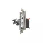 Simon Basic WMUG-04000x-H011 Gniazdo głośnikowe 4-krotne z polem opisowym (moduł). Do podłączenia 4 kolumn głośnikowych. Mocowanie gniazda na łapki i wkręty; satynowy