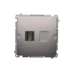 Simon Basic WMUH-0xxxx1-J011 Gniazdo HDMI pojedyncze (moduł); stal inox