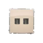 Simon Basic WMUH-0xxxx2-9011 Gniazdo HDMI podwójne (moduł); beż