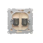 Simon Basic WMUH-0xxxx2-9011 Gniazdo HDMI podwójne (moduł); beż