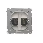 Simon Basic WMUH-0xxxx2-J011 Gniazdo HDMI podwójne (moduł); stal inox