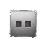 Simon Basic WMUH-0xxxx2-H011 Gniazdo HDMI podwójne (moduł); satynowy