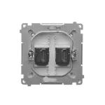 Simon Basic WMUH-0xxxx2-H011 Gniazdo HDMI podwójne (moduł); satynowy