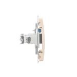 Simon Basic WMUT-0110xx-9013 Gniazdo telefoniczne RJ11 uniwersalne pojedyncze (moduł). Montaż na łapki lub wkręty; beż