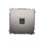Simon Basic WMUT-0110xx-J013 Gniazdo telefoniczne RJ11 uniwersalne pojedyncze (moduł). Montaż na łapki lub wkręty; stal inox