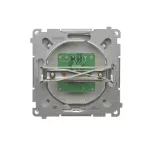 Simon Basic WMUT-0110xx-J013 Gniazdo telefoniczne RJ11 uniwersalne pojedyncze (moduł). Montaż na łapki lub wkręty; stal inox