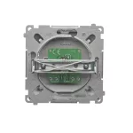 Simon Basic WMUT-0110xx-H013 Gniazdo telefoniczne RJ11 uniwersalne pojedyncze (moduł). Montaż na łapki lub wkręty; satynowy