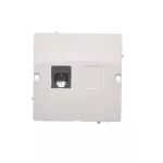 Simon Basic WMUT-0310x2-1011 Gniazdo telefoniczne RJ11 (moduł). Montaż gniazda na wkręty do puszki; biały