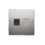 Simon Basic WMUT-0010x2-H011 Gniazdo telefoniczne RJ12 (moduł). Montaż gniazda na wkręty do puszki; satynowy