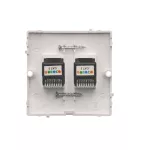 Simon Basic WMUT-0020x2-1011 Gniazdo telefoniczne RJ12 podwójne (moduł). Montaż gniazda na wkręty do puszki; biały