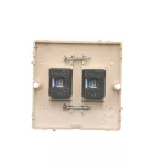Simon Basic WMUK-0520F2-9011 Gniazdo komputerowe RJ45 podwójne kategoria 5e (moduł). Montaż gniazda na wkręty do puszki; beż