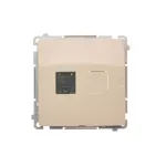 Simon Basic WMUK-0610xx-9011 Gniazdo komputerowe RJ45, kategoria 6, pojedyncze z przesłoną przeciwkurzową (moduł). Montaż na łapki lub wkręty; beż