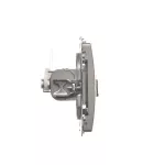 Simon Basic WMUK-0630xx-H011 Gniazdo komputerowe RJ45, kategoria 6, pojedyncze ekranowane z przesłoną przeciwkurzową (moduł). Montaż na łapki lub wkręty; satynowy