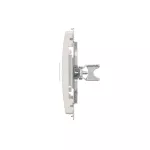 Simon Basic WMUK-P10000-1013 Pokrywa gniazd teleinformatycznych na Keystone płaska podwójna. Montaż na łapki lub wkręty; biały