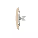 Simon Basic WMUK-P10000-9013 Pokrywa gniazd teleinformatycznych na Keystone płaska podwójna. Montaż na łapki lub wkręty; beż