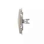 Simon Basic WMUK-P10000-H013 Pokrywa gniazd teleinformatycznych na Keystone płaska podwójna. Montaż na łapki lub wkręty; satynowy