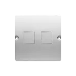 Simon Basic WMUK-P1x2xx-1013 Pokrywa gniazd teleinformatycznych na Keystone płaska podwójna. Montaż gniazda na wkręty do puszki; biały