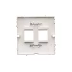 Simon Basic WMUK-P1x2xx-1013 Pokrywa gniazd teleinformatycznych na Keystone płaska podwójna. Montaż gniazda na wkręty do puszki; biały