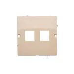Simon Basic WMUK-P1x2xx-9013 Pokrywa gniazd teleinformatycznych na Keystone płaska podwójna. Montaż gniazda na wkręty do puszki; beż