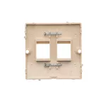 Simon Basic WMUK-P1x2xx-9013 Pokrywa gniazd teleinformatycznych na Keystone płaska podwójna. Montaż gniazda na wkręty do puszki; beż