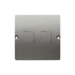 Simon Basic WMUK-P1x2xx-H013 Pokrywa gniazd teleinformatycznych na Keystone płaska podwójna. Montaż gniazda na wkręty do puszki; satynowy