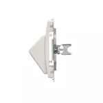 Simon Basic WMUK-P2x3xx-1013 Pokrywa gniazd teleinformatycznych na Keystone skośna podwójna z polem opisowym. Montaż na łapki lub wkręty; biały