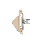 Simon Basic WMUK-P2x3xx-9013 Pokrywa gniazd teleinformatycznych na Keystone skośna podwójna z polem opisowym. Montaż na łapki lub wkręty; beż