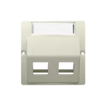 Simon Basic WMUK-P2x2xx-9013 Pokrywa gniazd teleinformatycznych na Keystone skośna. Montaż gniazda na wkręty do puszki; beż