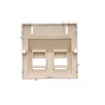 Simon Basic WMUK-P2x2xx-9013 Pokrywa gniazd teleinformatycznych na Keystone skośna. Montaż gniazda na wkręty do puszki; beż