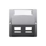 Simon Basic WMUK-P2x2xx-J013 Pokrywa gniazd teleinformatycznych na Keystone skośna. Montaż gniazda na wkręty do puszki; stal inox