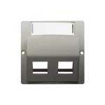 Simon Basic WMUK-P2x2xx-H013 Pokrywa gniazd teleinformatycznych na Keystone skośna. Montaż gniazda na wkręty do puszki; satynowy