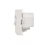 Simon Basic WMUR-02xxxx-1011 Regulator temperatury z czujnikiem wewnętrznym, 16A, 230V~. Montaż gniazda na wkręty do puszki; biały