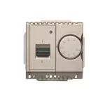 Simon Basic WMUR-02xxxx-H011 Regulator temperatury z czujnikiem wewnętrznym, 16A, 230V~. Montaż gniazda na wkręty do puszki; satynowy