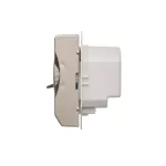 Simon Basic WMUR-02xxxx-H011 Regulator temperatury z czujnikiem wewnętrznym, 16A, 230V~. Montaż gniazda na wkręty do puszki; satynowy