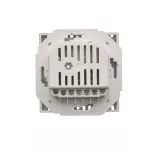 Simon Basic WMUR-02xxxx-H011 Regulator temperatury z czujnikiem wewnętrznym, 16A, 230V~. Montaż gniazda na wkręty do puszki; satynowy