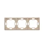 Simon Basic Standard WMYZ-04320x-9013 Ramka 3-krotna – uniwersalna poziom i pion; beż