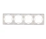 Simon Basic Standard WMYZ-04420x-J013 Ramka 4-krotna – uniwersalna poziom i pion; stal inox