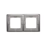 Simon Basic Standard WMYZ-04221x-J013 Ramka 2-krotna do wersji bryzgoszczelnej IP44 z kompletem uszczelek; stal inox