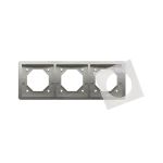 Simon Basic Standard WMYZ-04321x-H013 Ramka 3-krotna do wersji bryzgoszczelnej IP44 z kompletem uszczelek; satynowy