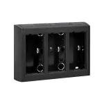 Simon Connect TSC-SBC300-14 Obudowa natynkowa 3-modułowa z pokrywami bocznymi, 6x K45; szary grafit