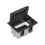 Simon Connect TSC-SF110-14 Puszka podłogowa 1-modułowa, 2x K45, gł. 93mm + SM102/9; szary grafit