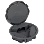 Simon Connect TSC-KF300C-1 Puszka podłogowa okrągła 6x K45 + 3x K45/2, montaż modułów kątowy; szary