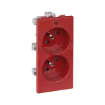 Simon Connect TSC-S2-6 Gniazdo podwójne CIMA z uziemieniem 2x230V~ 16A; czerwony