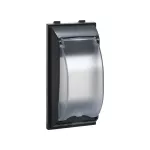 Simon Connect TSC-S195N-14 Płytka CIMA z pokr. do aparatury modułowej 2-pol.; SBC, SBM, SM (33mm), puszki podłogowe SF; czarny