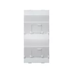 Simon Connect TSC-S80B-9 Płytka CIMA, 2x RJ z osłonami, skośna, do adapterów MD; czysta biel