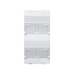 Simon Connect TSC-S80C-9 Płytka CIMA, 4x RJ z osłonami, skośna, do adapterów MD; czysta biel