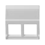 Simon Connect TSC-KB080-9 Płytka K45 2x RJ bez osłon skośna; do adapterów MD; czysta biel